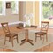 International Concepts Round 36 in Rd Top Pedestal Table, 2 X-Back Chairs, Distressed Oak, 36 in W, 36 in L, 29.1 in H, Wood K42-36RT-27B-C613-2 - alternate 2